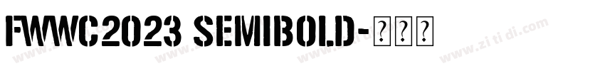 FWWC2023 SemiBold字体转换